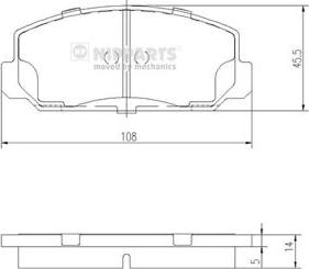 Nipparts J3604006 - Kit pastiglie freno, Freno a disco autozon.pro