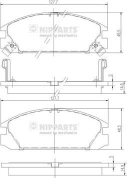 Nipparts J3604018 - Kit pastiglie freno, Freno a disco autozon.pro