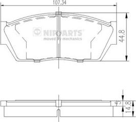 Nipparts J3604013 - Kit pastiglie freno, Freno a disco autozon.pro