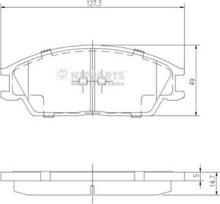 Nipparts J3604020 - Kit pastiglie freno, Freno a disco autozon.pro