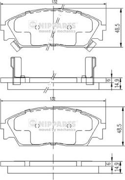 Nipparts J3604023 - Kit pastiglie freno, Freno a disco autozon.pro