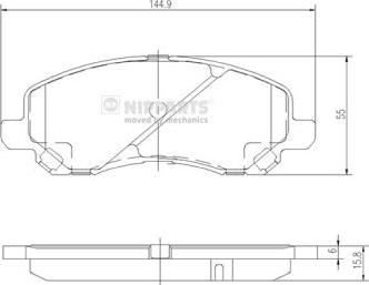 Nipparts J3605046 - Kit pastiglie freno, Freno a disco autozon.pro