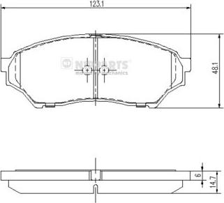 Nipparts J3605040 - Kit pastiglie freno, Freno a disco autozon.pro