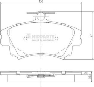 Nipparts J3605042 - Kit pastiglie freno, Freno a disco autozon.pro