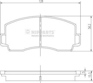 Nipparts J3605002 - Kit pastiglie freno, Freno a disco autozon.pro