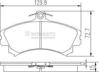 Nipparts J3605036 - Kit pastiglie freno, Freno a disco autozon.pro