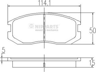 Nipparts J3605032 - Kit pastiglie freno, Freno a disco autozon.pro