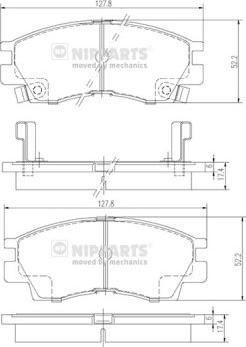 Nipparts J3605029 - Kit pastiglie freno, Freno a disco autozon.pro