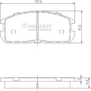 Nipparts J3605024 - Kit pastiglie freno, Freno a disco autozon.pro