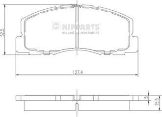 Nipparts J3605025 - Kit pastiglie freno, Freno a disco autozon.pro