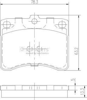 Nipparts J3606005 - Kit pastiglie freno, Freno a disco autozon.pro