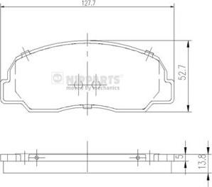 Nipparts J3606001 - Kit pastiglie freno, Freno a disco autozon.pro