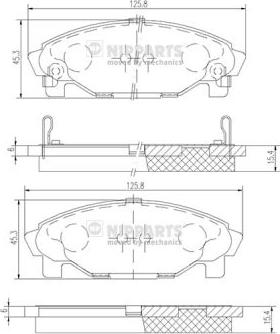 Nipparts J3606011 - Kit pastiglie freno, Freno a disco autozon.pro