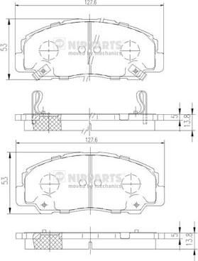 Nipparts J3606012 - Kit pastiglie freno, Freno a disco autozon.pro