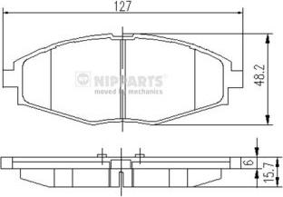 Nipparts J3600909 - Kit pastiglie freno, Freno a disco autozon.pro