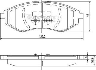 Nipparts J3600911 - Kit pastiglie freno, Freno a disco autozon.pro