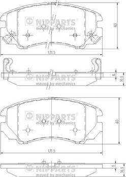 Nipparts J3600541 - Kit pastiglie freno, Freno a disco autozon.pro