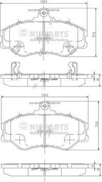 Nipparts J3600513 - Kit pastiglie freno, Freno a disco autozon.pro