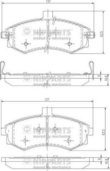 Nipparts J3600535 - Kit pastiglie freno, Freno a disco autozon.pro