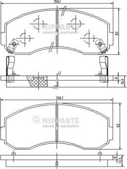 Nipparts J3600101 - Kit pastiglie freno, Freno a disco autozon.pro