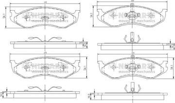 Nipparts J3600307 - Kit pastiglie freno, Freno a disco autozon.pro