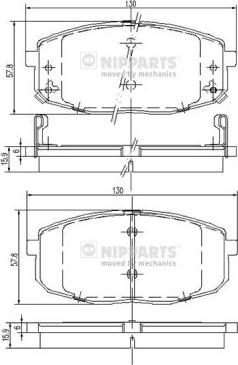 Nipparts J3600319 - Kit pastiglie freno, Freno a disco autozon.pro