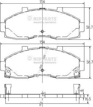 Nipparts J3600313 - Kit pastiglie freno, Freno a disco autozon.pro