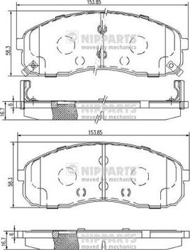 Nipparts J3600328 - Kit pastiglie freno, Freno a disco autozon.pro