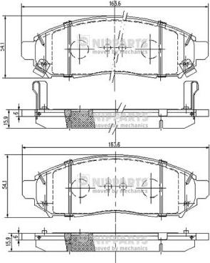 Nipparts J3601095 - Kit pastiglie freno, Freno a disco autozon.pro