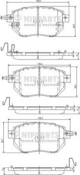 Nipparts J3601092 - Kit pastiglie freno, Freno a disco autozon.pro