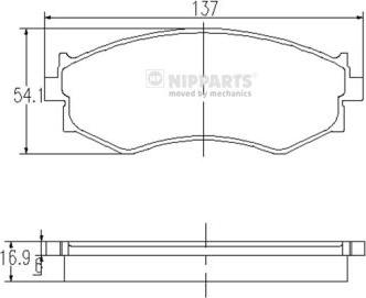 Nipparts J3601042 - Kit pastiglie freno, Freno a disco autozon.pro