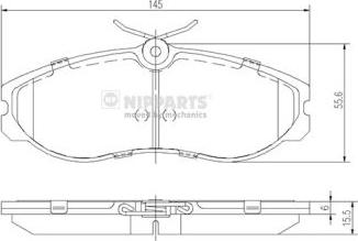 Nipparts J3601056 - Kit pastiglie freno, Freno a disco autozon.pro