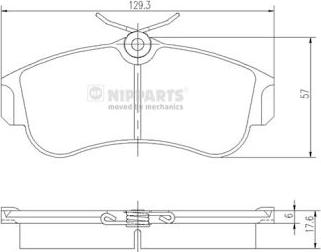 Nipparts J3601051 - Kit pastiglie freno, Freno a disco autozon.pro