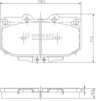 Nipparts J3601058 - Kit pastiglie freno, Freno a disco autozon.pro