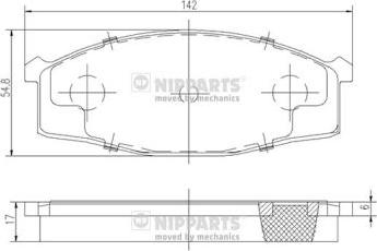 Nipparts J3601061 - Kit pastiglie freno, Freno a disco autozon.pro