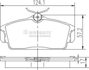 Nipparts J3601068 - Kit pastiglie freno, Freno a disco autozon.pro