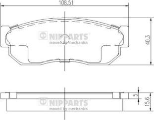 Nipparts J3601001 - Kit pastiglie freno, Freno a disco autozon.pro