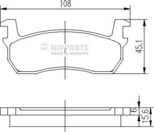 Nipparts J3601003 - Kit pastiglie freno, Freno a disco autozon.pro