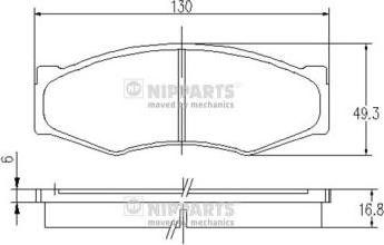 Nipparts J3601011 - Kit pastiglie freno, Freno a disco autozon.pro