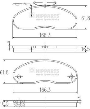 Nipparts J3601081 - Kit pastiglie freno, Freno a disco autozon.pro