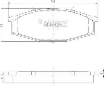 Nipparts J3601034 - Kit pastiglie freno, Freno a disco autozon.pro