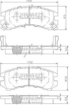 Nipparts J3601035 - Kit pastiglie freno, Freno a disco autozon.pro