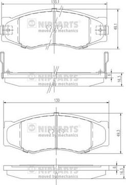 Nipparts J3601033 - Kit pastiglie freno, Freno a disco autozon.pro