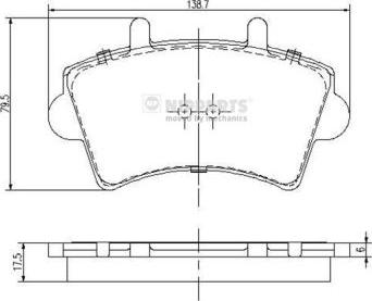 Nipparts J3601079 - Kit pastiglie freno, Freno a disco autozon.pro