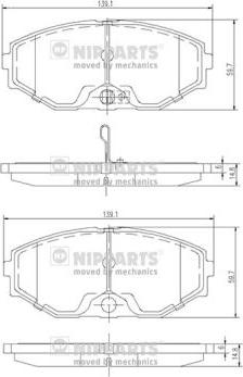 Nipparts J3601074 - Kit pastiglie freno, Freno a disco autozon.pro