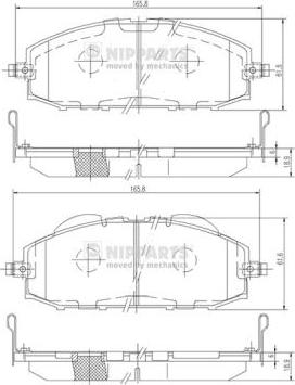 Nipparts J3601070 - Kit pastiglie freno, Freno a disco autozon.pro