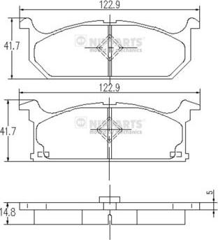 Nipparts J3608004 - Kit pastiglie freno, Freno a disco autozon.pro