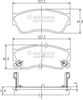 Nipparts J3608005 - Kit pastiglie freno, Freno a disco autozon.pro