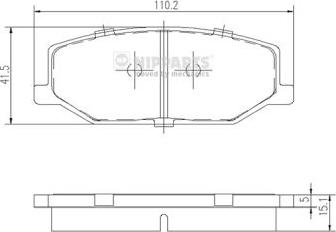 Nipparts J3608003 - Kit pastiglie freno, Freno a disco autozon.pro