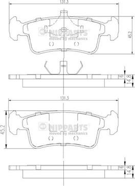 Nipparts J3608014 - Kit pastiglie freno, Freno a disco autozon.pro